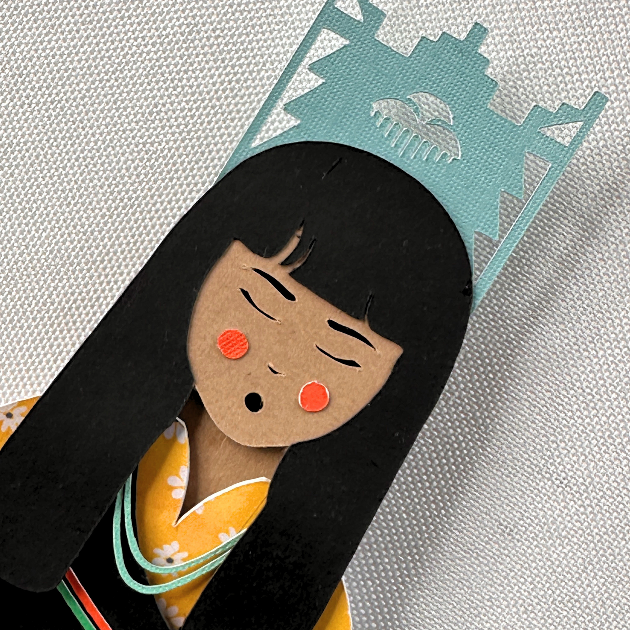 Lineage in Her Footprints - Layered Paper Shadow Box Art